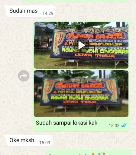 Pengiriman Papan Bunga Jatilaba Margasari